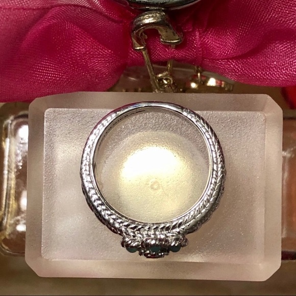 JUDITH RIPKA JADE OR OPAL FLOWER➕DMQ CENTER RING - Picture 10 of 14